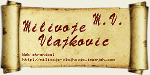 Milivoje Vlajković vizit kartica